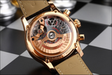  Đồng Hồ Nam Omega De Ville Chronometer 18kt Case Brown Leather 'Rose Gold' 