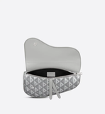  Túi Nam Dior Saddle CD Diamond Canvas Grained Calfskin 'Gray' 