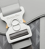  Túi Nam Dior Saddle CD Diamond Canvas Grained Calfskin 'Gray' 