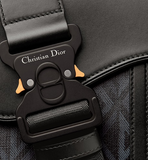  Túi Nam Dior Saddle CD Diamond Canvas Grained Calfskin 'Black' 