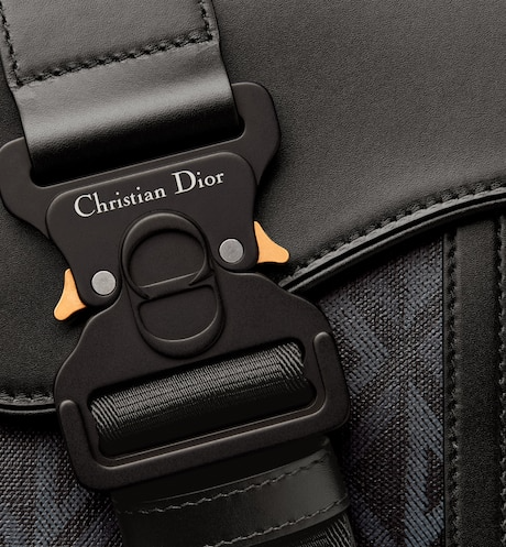  Túi Nam Dior Saddle CD Diamond Canvas Grained Calfskin 'Black' 
