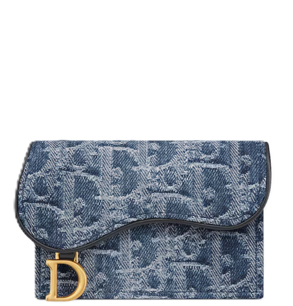  Túi Nữ Christian Dior Saddle Bloom Card Holder 'Blue' 