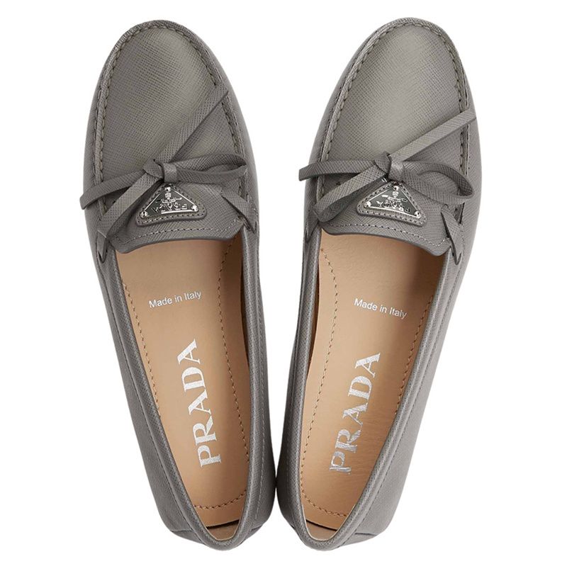  Giày Nữ Prada Saffiano 'Brown' 