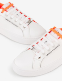 Giày Armani Exchange Nữ Brand Logo Orange White 