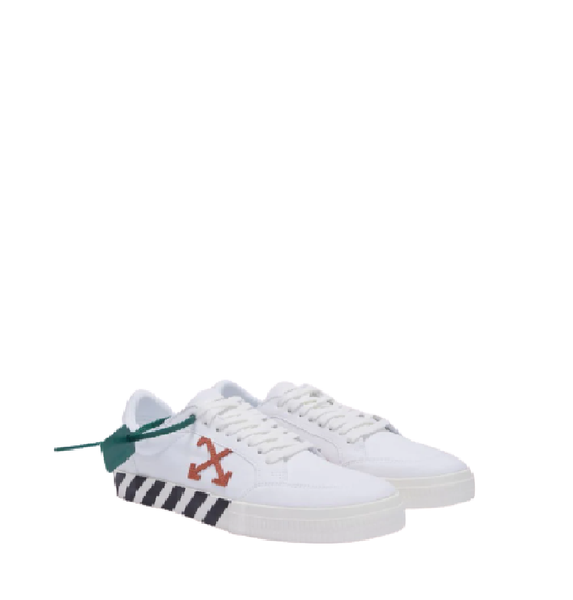  Giày Off-White Nam Low Vulcanized Canvas 'Black and white' 