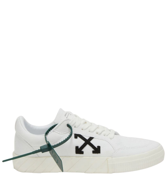  Giày Off-White Nữ Low Vulcanized Canvas 'White and Black' 