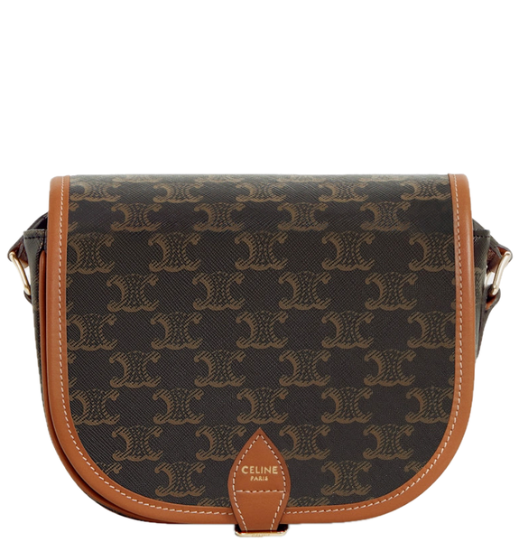  Túi Nữ Celine Medium Folco Bag In Triomphe Canvas 'Tan' 