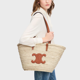 Túi Nữ Celine Classic Panier Palm Leaves Calfskin 'Beige' 