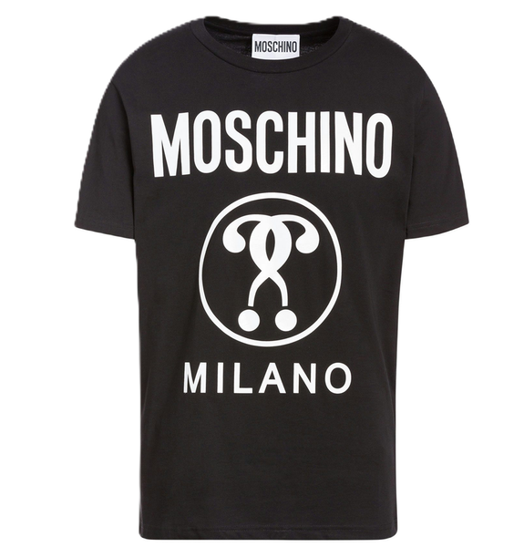  Áo Nam Moschino Cotton Double Question Mark 'Black' 