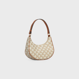  Túi Nữ Celine Ava Bag In Triomphe Canvas Calfskin 'White' 