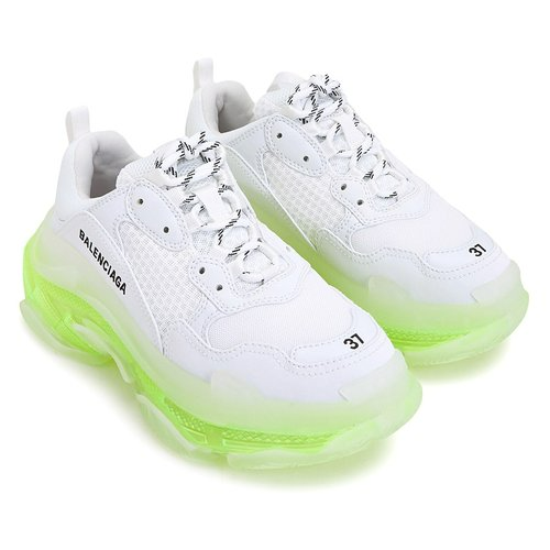  Giày Nữ Balenciaga Triple S Clear Sole Sneaker Athletic 'White Neon' 