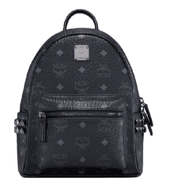  Balo MCM Stark Side Studs Backpack in Visetos 'Black' 