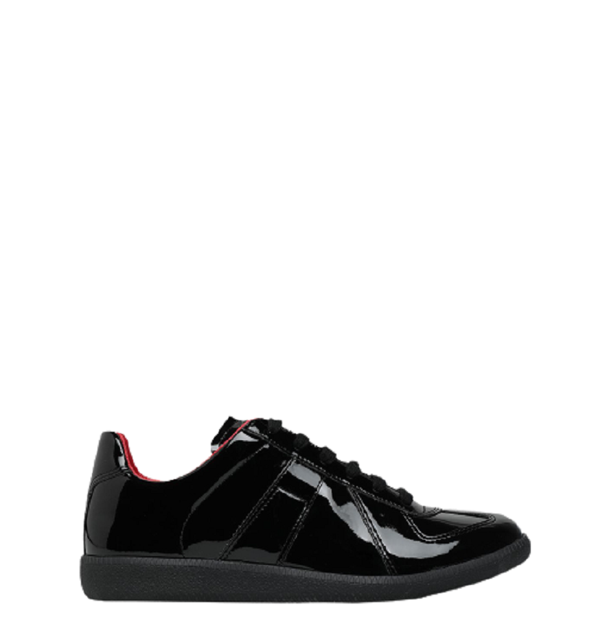  Giày Nam  Maison Margiela Replica Patent Leather Sneakers 'Black' 