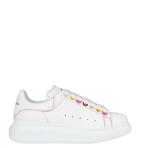  Giày Nữ Alexander McQueen Oversized Sneaker 'White Rainbow' 