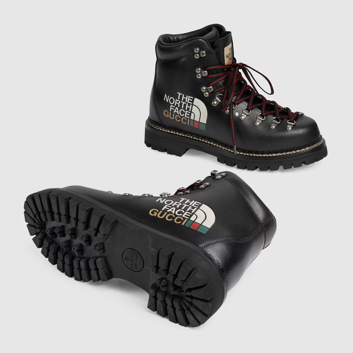  Giày Nam Gucci The North Face x Gucci Ankle Boot Leather 'Black' 
