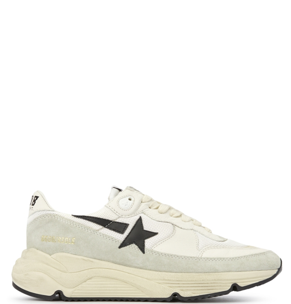  Giày Nam Golden Goose Distressed Leather-Trimmed Suede Mesh 'White' 