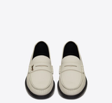  Giày Nữ Saint Laurent Le Loafer 'White' 
