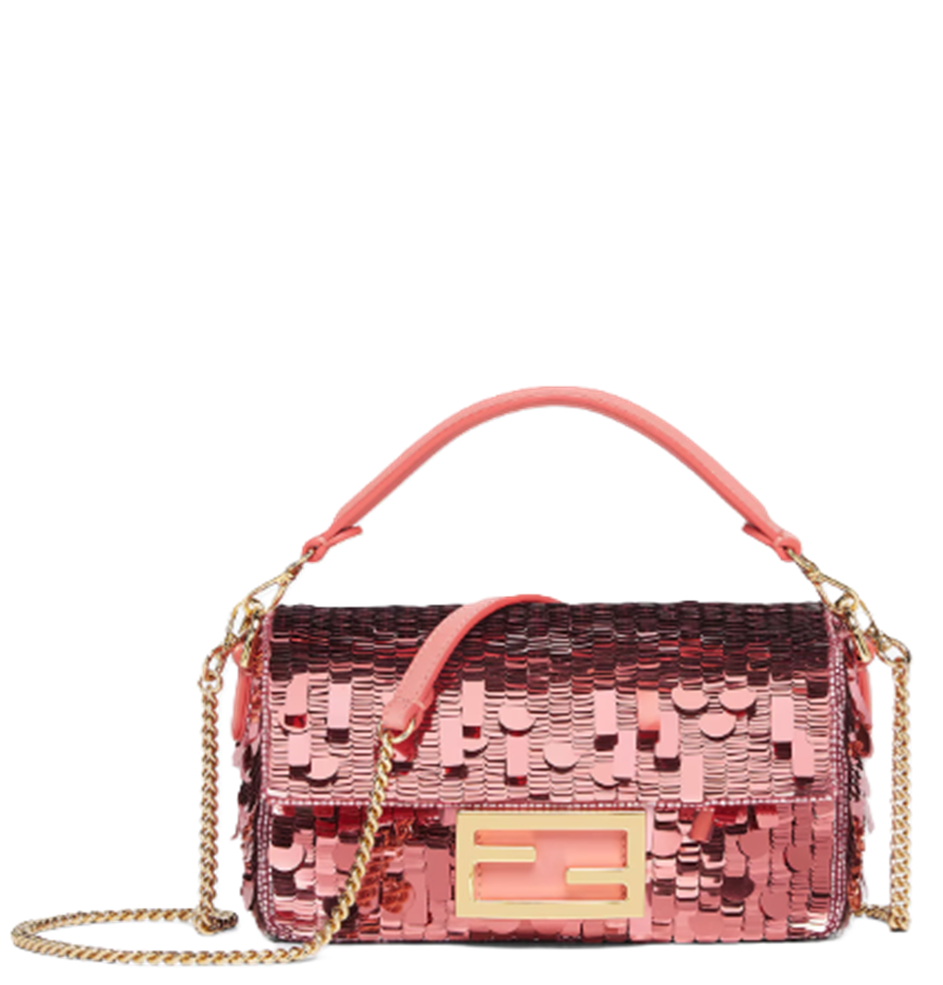  Túi Nữ Fendi Baguette Mini Embroidered 'Pink' 
