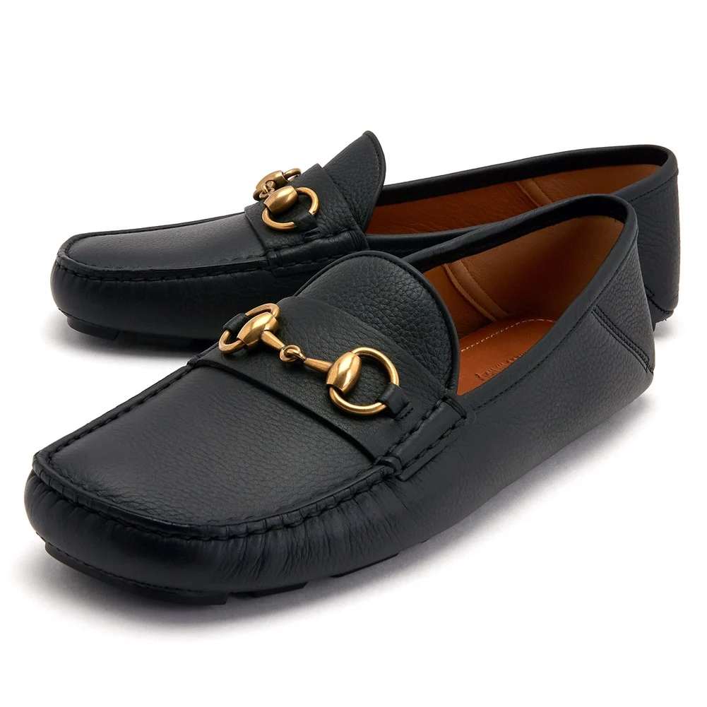 Giày Nam Gucci Horsebit Driving Loafers 'Black' 548604-BXO00-1000 – LUXITY