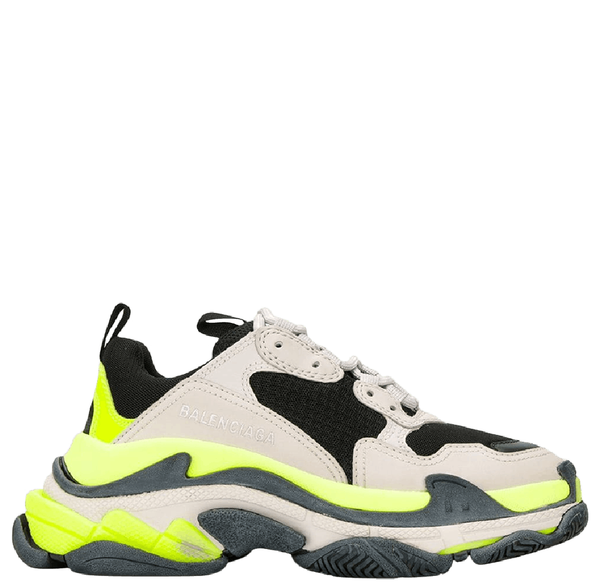  Giày Nữ Balenciaga Triple S Trainer 'Grey Yellow Fluo' 