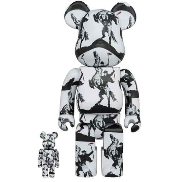  Mô Hình Brandalism Bearbrick 100% + 400% 'Highwayman' 