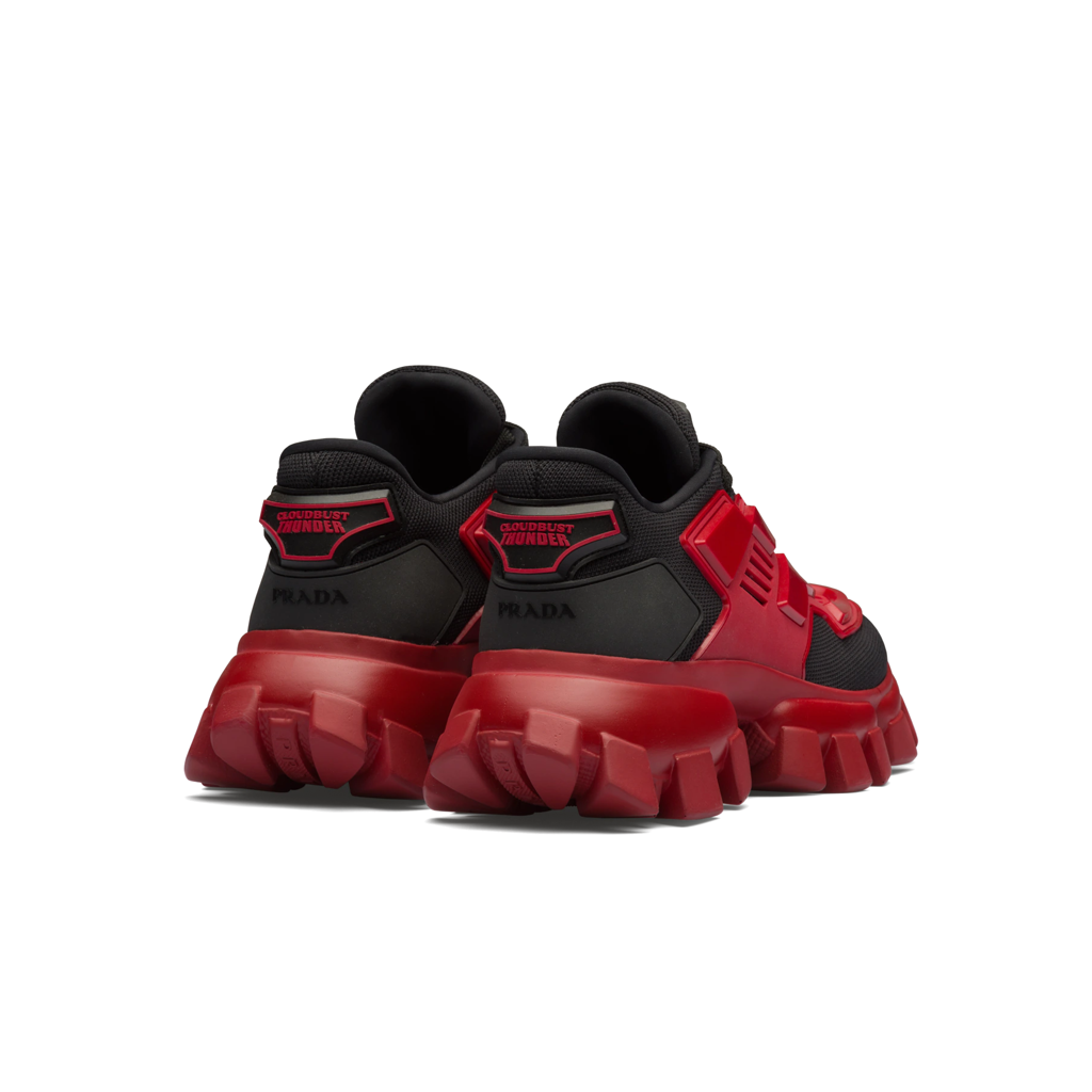  Giày Nữ Prada Cloudbust Thunder 'Black Scarlet Red' 