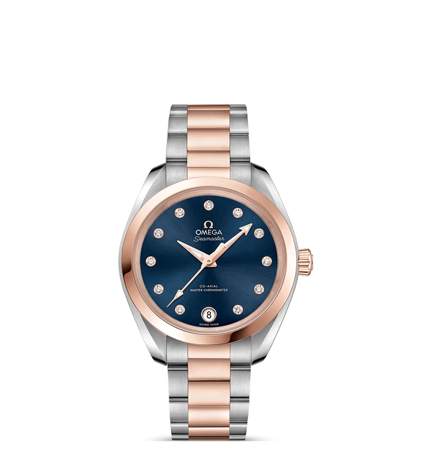  Đồng Hồ OMEGA Seamaster Aqua Terra Automatic Chronometer Diamond Blue Dial 