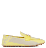  Giày Nữ Fendi Baguette Canvas Loafers 'Yellow' 