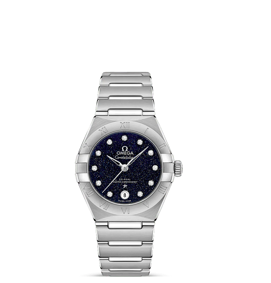 Đồng Hồ Nữ Omega Constellation Automatic 'Blue Aventurine Glass Diamond Dial' 