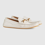  Giày Nam Gucci Loafer With Interlocking G Horsebit 'White' ‎ 