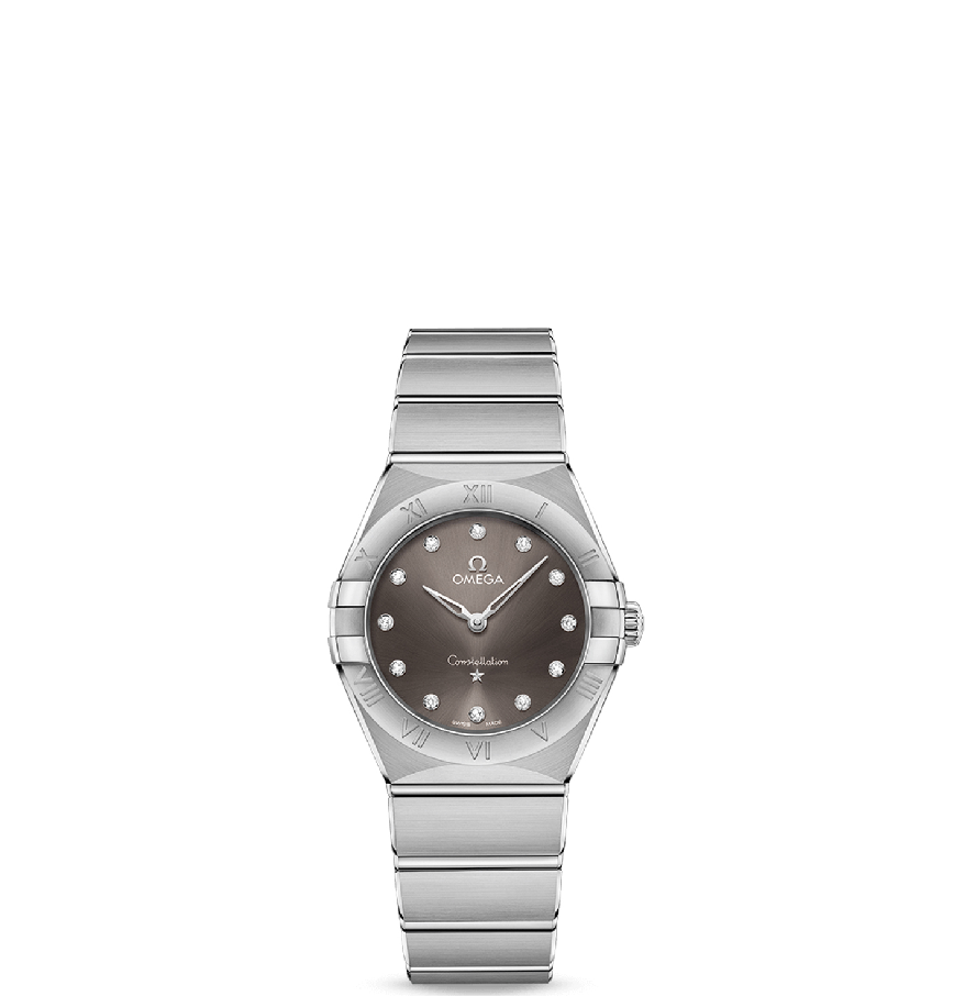  Đồng Hồ Nữ OMEGA Constellation Manhattan Quartz Diamond Grey Dial Ladies 