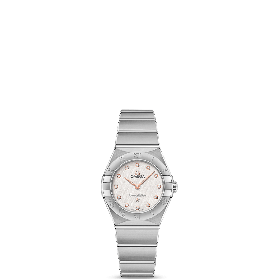  Đồng Hồ Nữ OMEGA Constellation Manhattan Diamond Silver Dial Ladies 