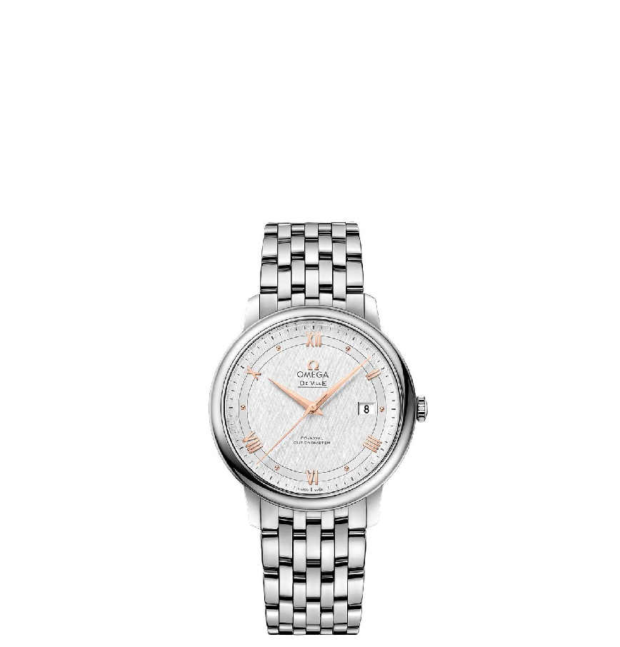  Đồng Hồ Nam OMEGA De Ville Prestige Co-Axial Silver Dial 