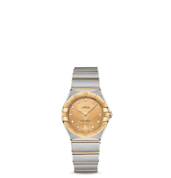  Đồng Hồ Nữ Omega Constellation Manhattan Quartz Diamond 'Silver' 