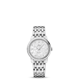  Đồng Hồ OMEGA De Ville Prestige Silver Diamond Dial Ladies Watch 