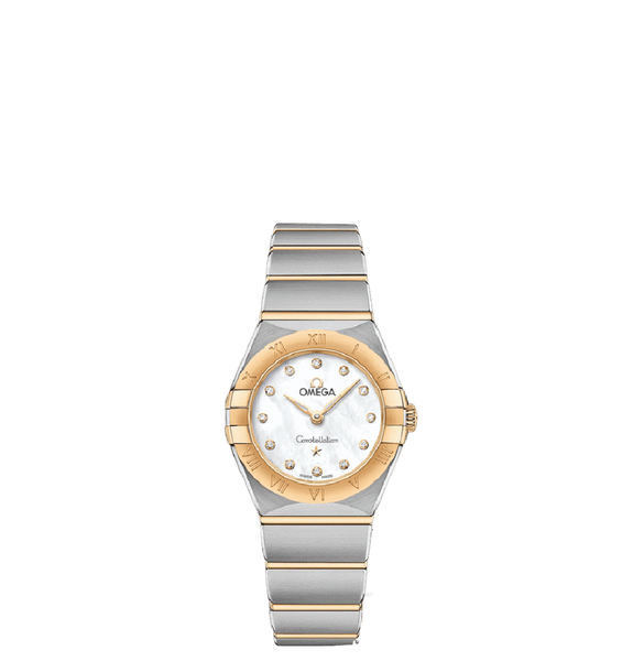  Đồng Hồ Nữ Omega Constellation Manhattan Quartz Diamond White 'Silver' 