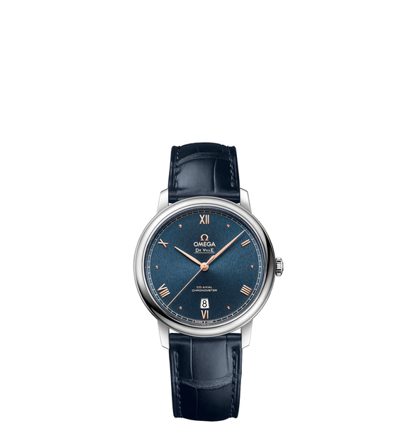  Đồng Hồ Nam OMEGA De Ville Prestige Automatic Chronometer 'Blue' Dial 