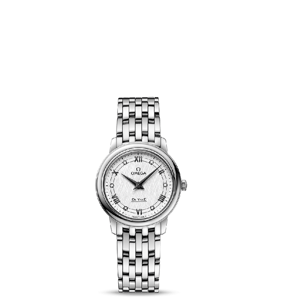  Đồng Hồ Nữ OMEGA De Ville Prestige White Silvery Diamond Dial Ladies 