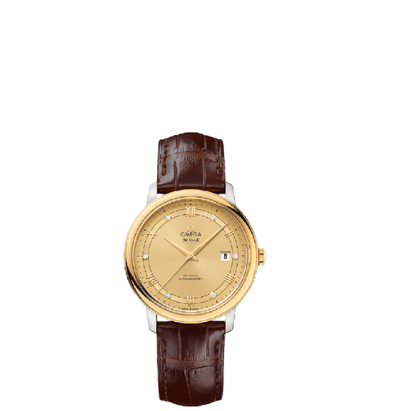  Đồng Hồ Nam Omega De Ville Prestige Automatic Champagne Dial 'Brown' 