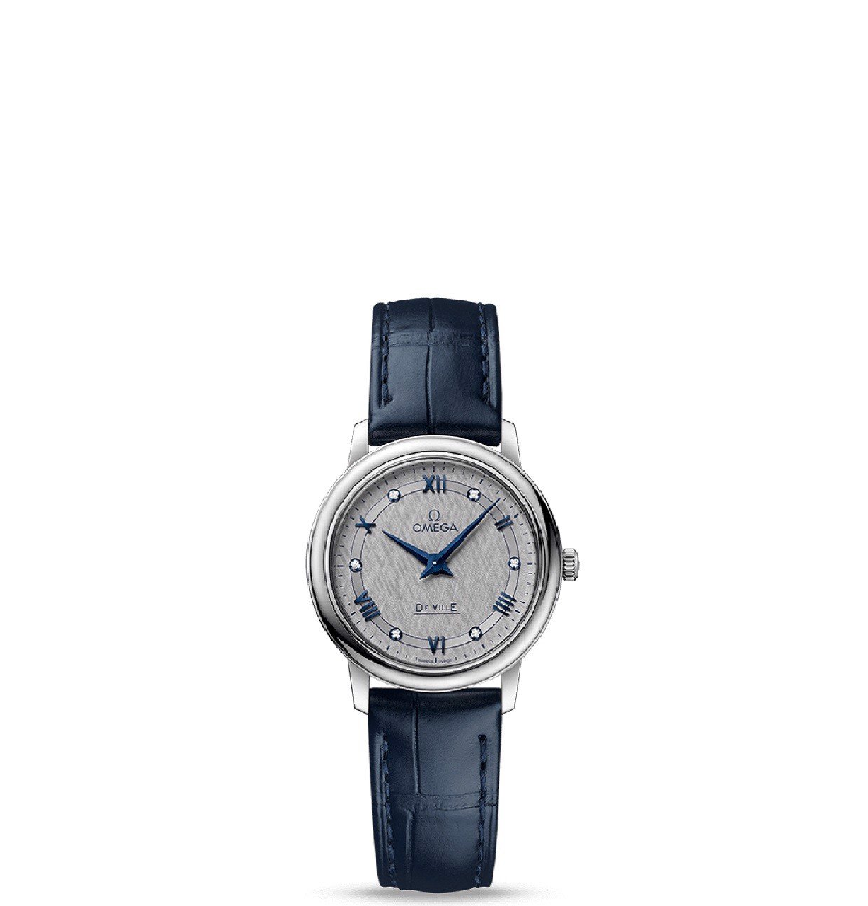  Đồng Hồ Nữ OMEGA De Ville Prestige Diamond Grey Dial Ladies 
