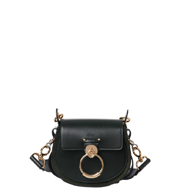  Túi Nữ Chloe Tess Small Shiny Suede Calfskin 'Black' 