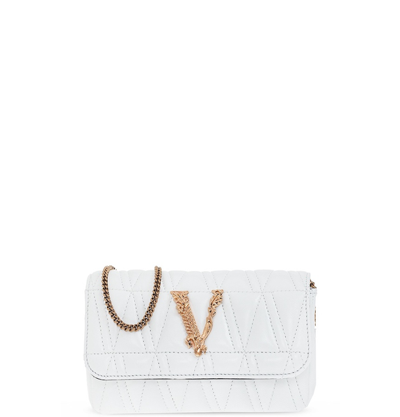  Túi Nữ Versace Virtus Quilted Nappa Evening 'White' 