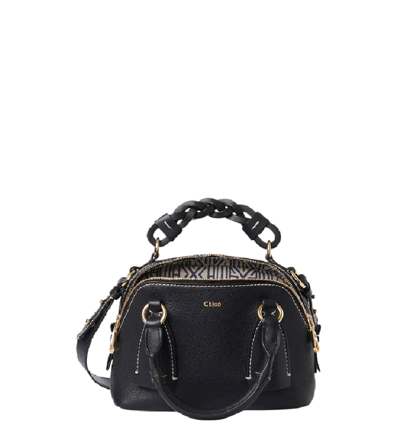  Túi Nữ Chloe Small Bag Daria Grained Shiny 'Black' 