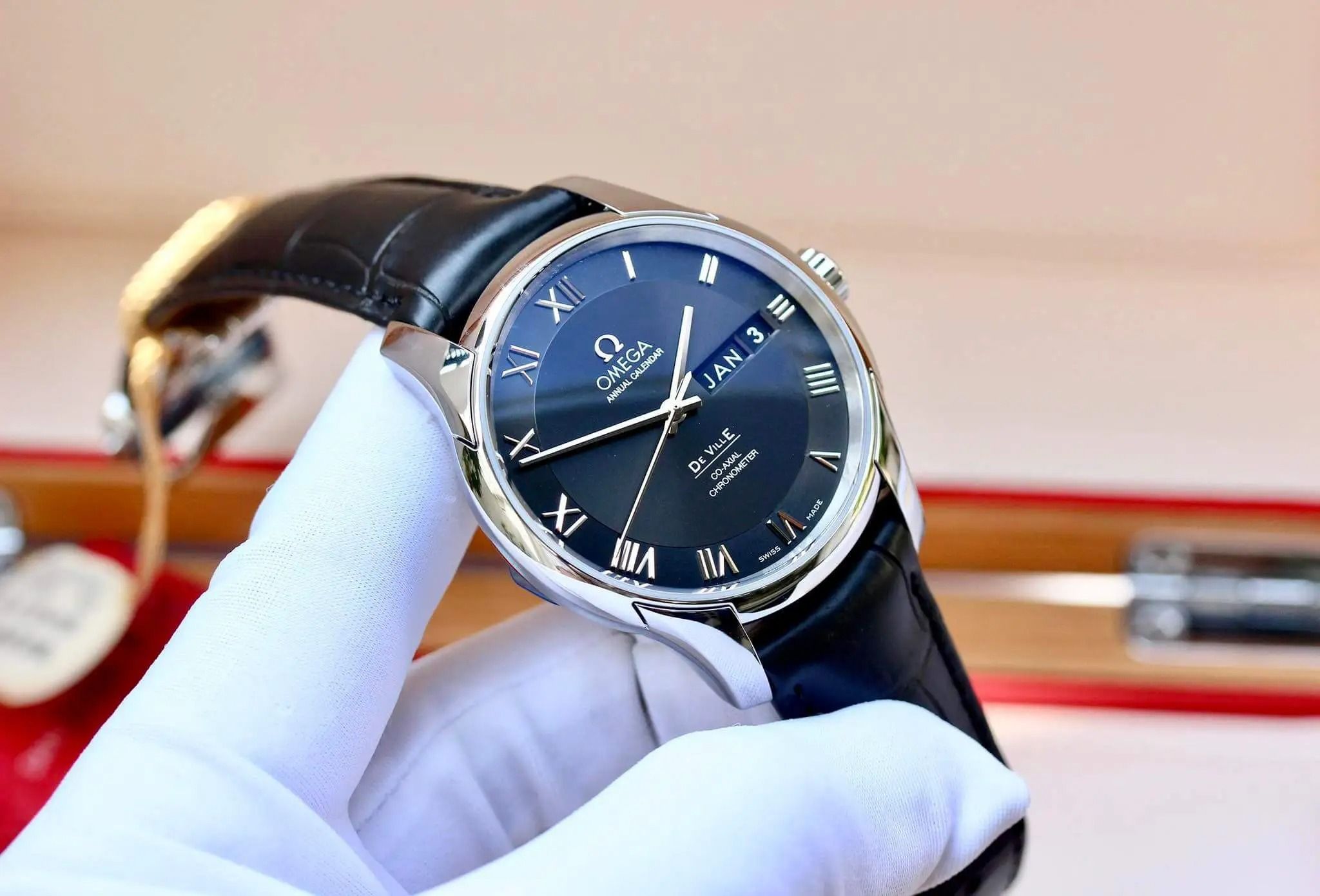  Đồng Hồ Nam OMEGA De Ville Hour Vision Automatic Chronometer 'Blue' Dial 