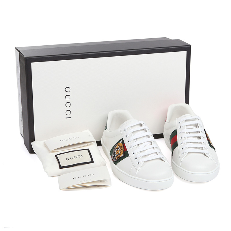 Giày Nữ Gucci Ace Embroidered 'Tiger' 457132-A38G0-9064 – LUXITY