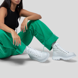  Giày Nữ Alexander McQueen Tread Slick Transparent Lace-Up Boots 'White' 