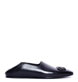  Giày Nữ Balenciaga Carrera Lux Leather Slippers 'Black' 