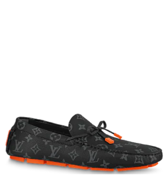  Giày Nam Louis Vuitton Driver Moccasin Elipse 'Orange' 