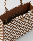  Túi Nữ Prada Large Symbole Embroidered Fabric 'Tabacco' 