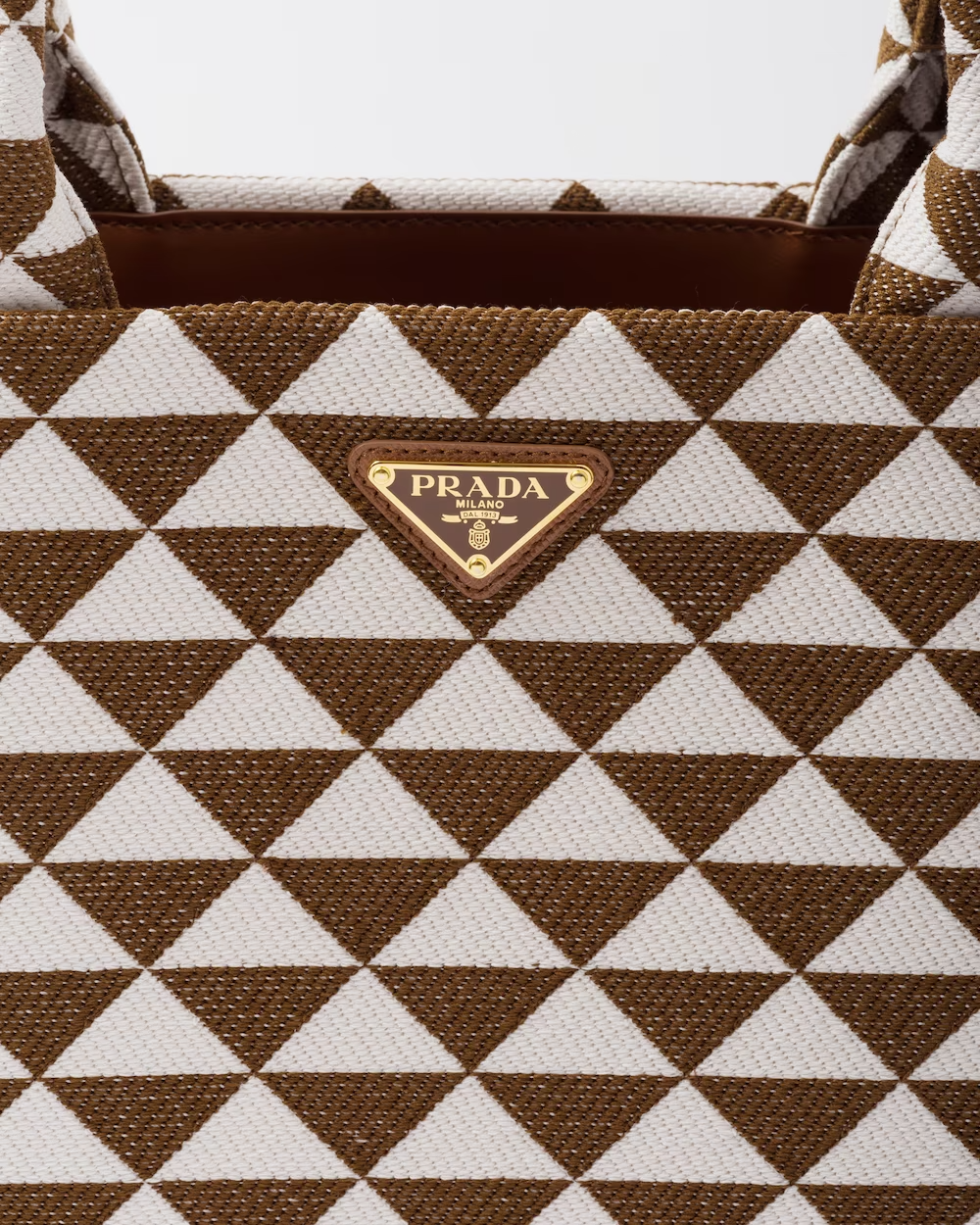  Túi Nữ Prada Large Symbole Embroidered Fabric 'Tabacco' 